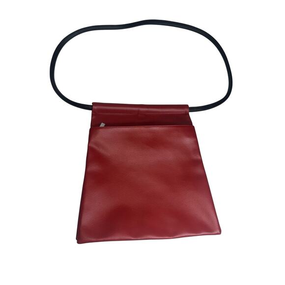 BOCCI + BII Red Leather Minimalist Crossbody Bag Slim Modern Pouch
Chic, Boho￼ - Picture 1 of 10